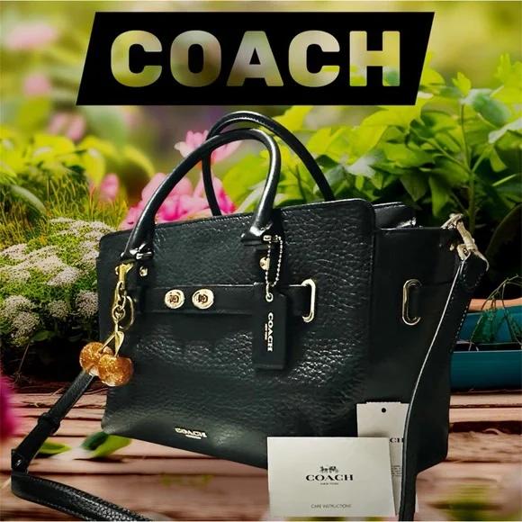 Coach Y2K soho black Leather Carryall crossbody bag Pebbled Leather Satchel - Picture 6 of 17